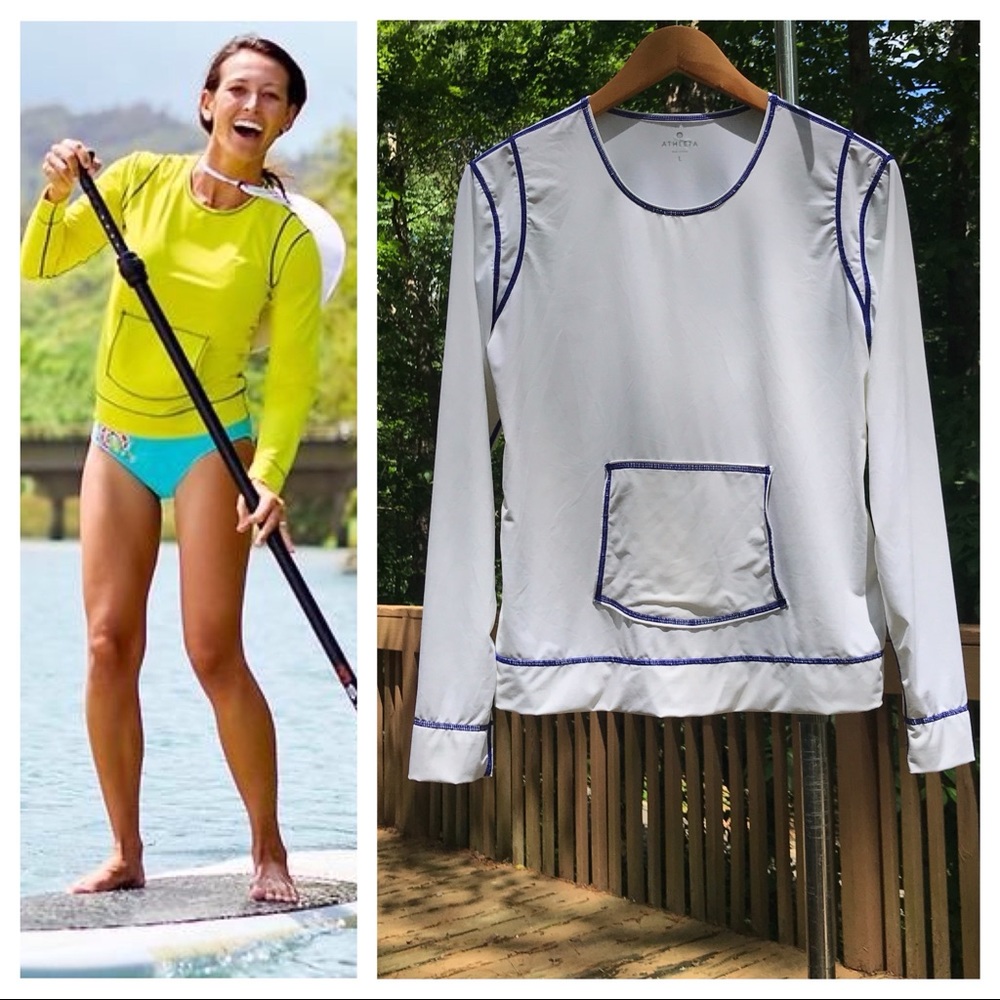 Athleta Summer Shade Rashguard Pocket Tee